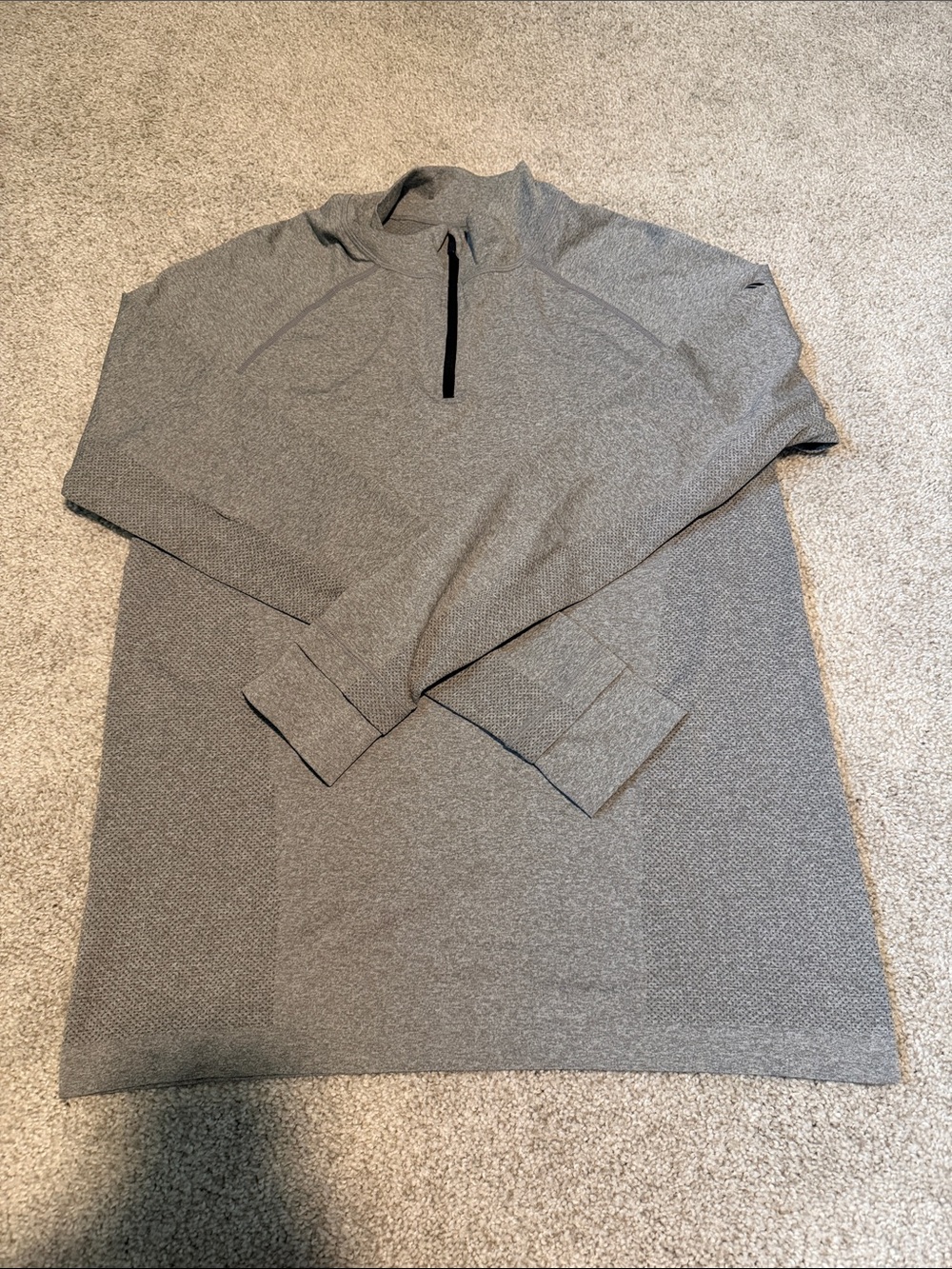 Fabletics Men's Gray Quarter-Zip Pullover Sweater